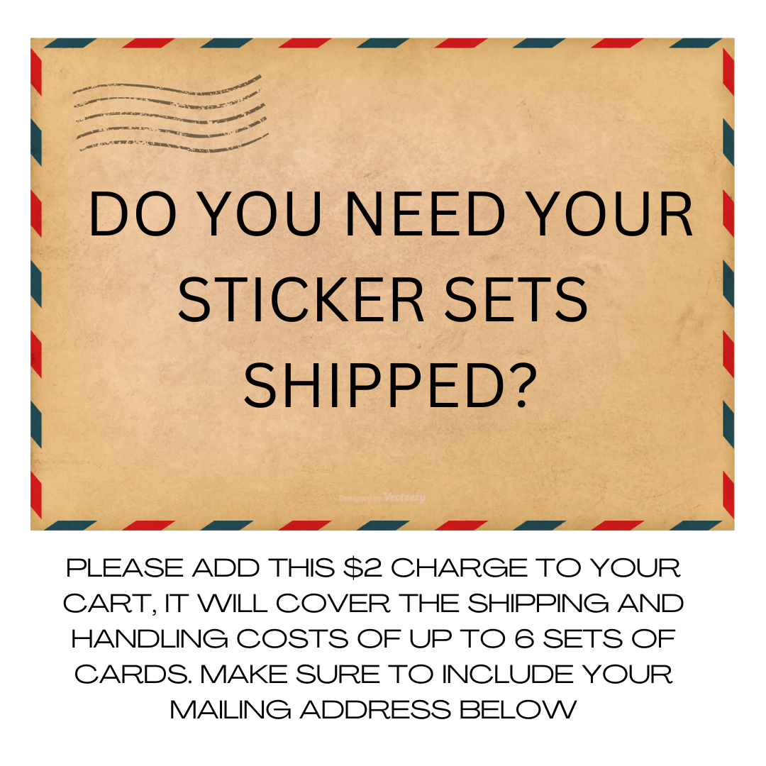 SHIPPING CHARGES FOR STICKER SETS Main Image